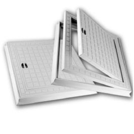 Tampon de sol double trappe EJIM - PVC - 30 x 30 cm