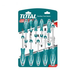 Jeu tournevis 10pcs vert - TOTAL