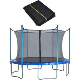 Trampoline enfant Ranim 8224014000630 - 366 cm - Acier galvanisé - Bleu