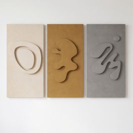 Trio de tableaux 3D - ARMIN HOME - 90 x 45 cm