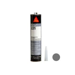 Tube Colle-mastic d'étanchéité multifonctionnelle pour vitrage sikaflex221 gris - Sika