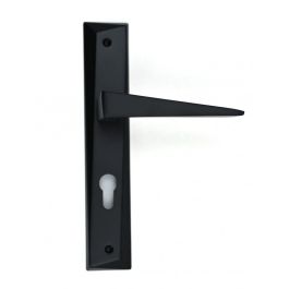 Tulipe noir poignee sur plaque wc - Stap