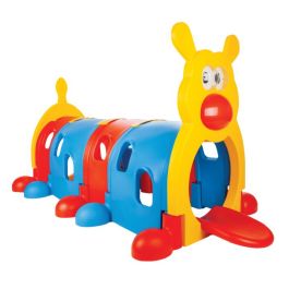 Tunnel de jeu Pilsan - 07-977 - Caterpillar - Jaune/Bleu/Rouge