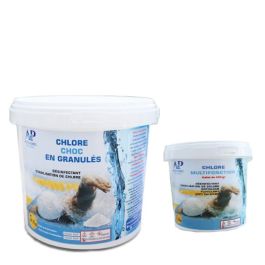 Pack Bulle d'Eau: Chlore choc Granulés 5 KG + Chlore multifonctions Galet 200 Gr 1 KG - Accessoires piscines