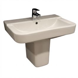 Lavabo Semi Colonne Tyana - LATY - 55 cm - Blanc
