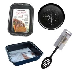 Pack ustensiles de four Plat à rôtir + Moule à pizza + Plat a lasagnes carré + Cuiller à fentes
