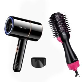 Pack SOKANY CF-2241 – Brosse One Step 1200W + Sèche-cheveux
