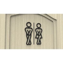 Plaque de porte de toilette V1