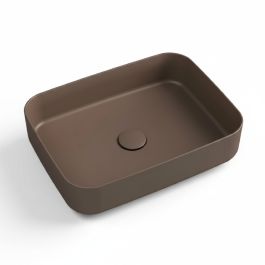 Vasque à poser + bonde Infinity - 50x36 cm - Marron