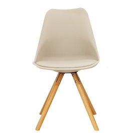 ESPACE HOME - chaise scandinave d'intérieur ou d'extérieur vintage - dim 48 x 82 x 54 cm-beige