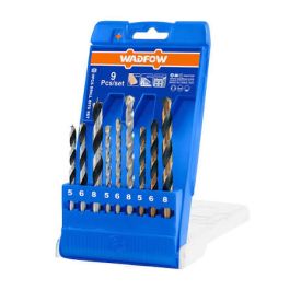 Jeu Forets Métal/Béton/Bois Wadfow - WTD6B01 - 9 pcs
