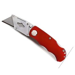 Couteau Pliant Professionnel en Acier - 19mm - Rouge