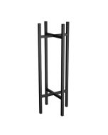 Support pot de fleurs - Acier - noir - 65cm x 25cm
