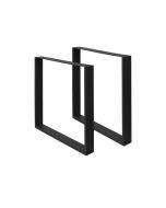 2 pièces Pieds de table - Acier Noir - L x H(50 x 72)cm,