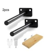 Supports d’étagère invisible - ACIER - NOIR - L/P (6/10)cm