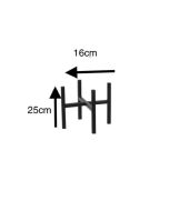 Support pot de fleurs - Acier - noir - 25cm x16cm