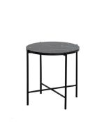 Table d'appoint - bois et métal - Noir H/D (50cm/45cm)