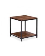Table d'appoint Carré - bois mdf et métal - Marron H/L(51cm/50cm)