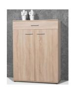 Armoire meuble à chaussures chêne sonoma avec 2 portes et 1 tiroir -  L:70 H: 1m20 P:35cm - Déc ART