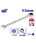Clé mixte a cliquet t fixe 13mm emtop  ECSPAR131