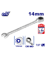 Clé mixte a cliquet t fixe 14mm emtop  ECSPAR141