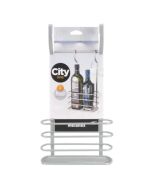 Etagère porte bouteilles - 20x12x38 cm - Gris