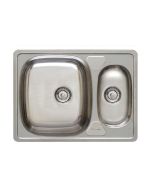 Évier Cuisine Inox 63x47 - 1 Cuve + 1/2 Cuve - Inarel