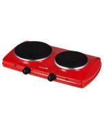 PLAQUE DE CUISSON ELECTRIQUE 2 FEUX HAUSBERG 2500W ROUGE