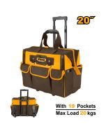 Boîte à outils rigide à roulettes industrielle de 20 pouces - INGCO