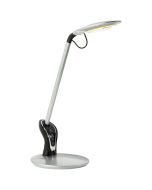 Lampe de bureau LED brillante Elina argent 8W 625lm avec interrupteur tactile CCT blanc chaud