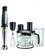 Mixeur plongeant 5 en 1 - BRAUN MQ7075X - 1000W - Bol hachoir 1,5L + Pile à glace - Verre Gradué 0,6L