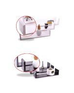 Trio d’étagères murales décoratives U - Noir & Blanc - 58x14x15 cm