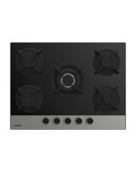 Plaque gaz encastrable 70 cm 5 feux Joker JP-1470 Verre/Inox Tunisie