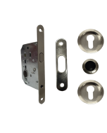 KIT SERRURE Porte COULISSANTE  SC6150YR Satiné Grand Trou ROND STAP