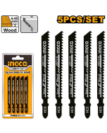 Lames de Scie Sauteuse - Pour Bois - 5 pièces - INGCO
