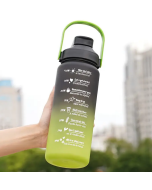 Thermos - Bouteille d'Eau avec Marqueur de Temps et Filtre - 900ml - Vert Noir