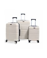 Set de trois valises avec roues démontables - Titou - Crème Bleu marine