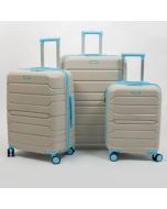 Set de trois valises  Matte TSA - Titou -biege acc Bleu ciel