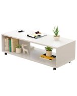 Table basse Home Intérieur - 45x90x50 cm - Blanc