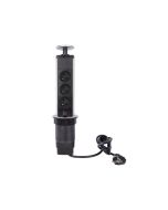 Bloc multiprises escamotable vertical 03 prises 16a/bureau Perel - EBP03L