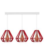 Suspension - 3 Lampes - Rouge-ARMIN HOME