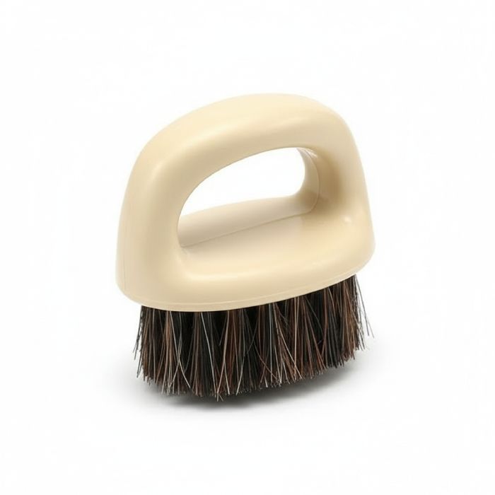Brosse à barbe - Poils de cheval - Manche plastique