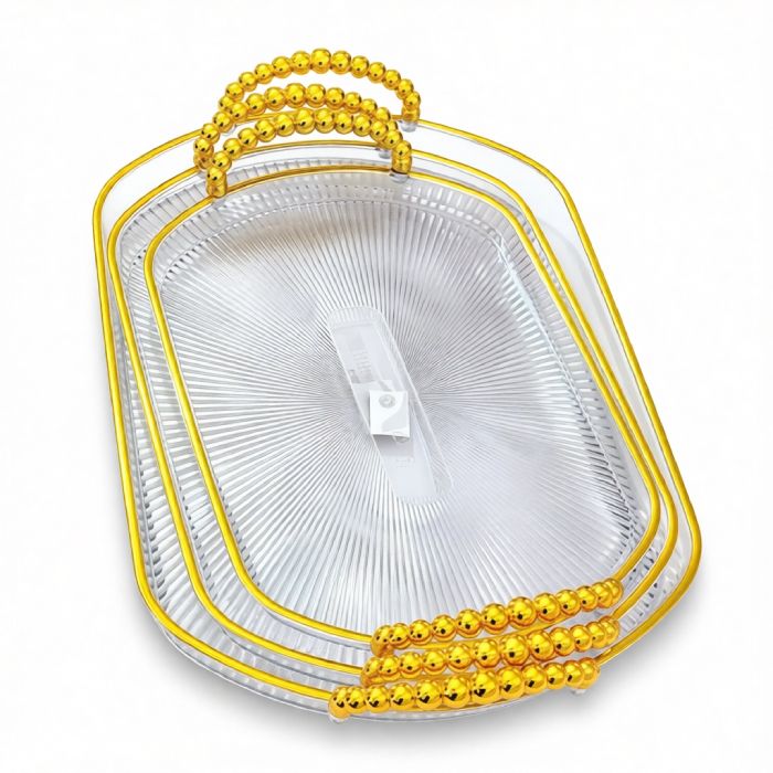 Lot de Plateaux - 3 pièces - Rectangulaires