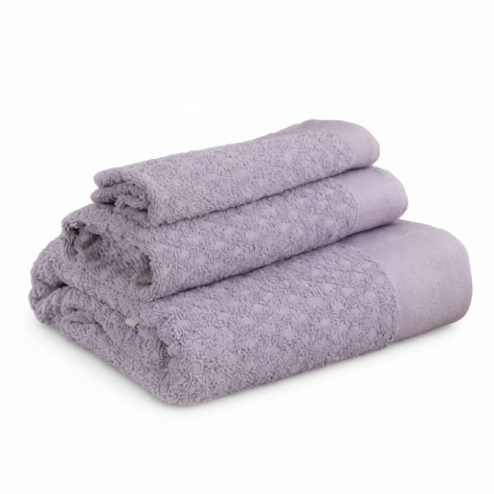 Serviettes de douche - Violet - 3 pièces