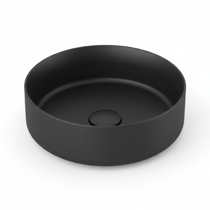 Vasque à poser + bonde Infinity - 36 cm - Noir