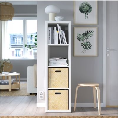Bibliothèque de Rangement - 41x145x40 cm - 4 Cubes
