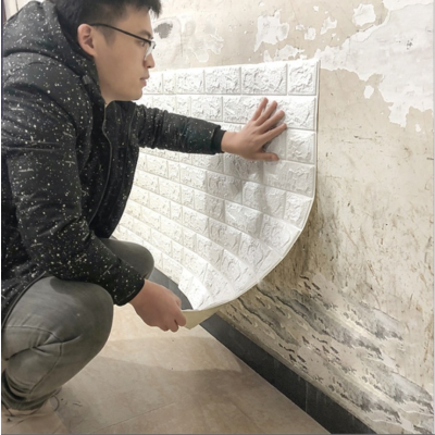 Panneau Mural Adhésive - Anti-Humidité 3D - 77 * 70 cm-Blanc