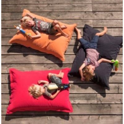 Pouf XXL Imperméable multi positions L*L*H = 140*100 cm orange