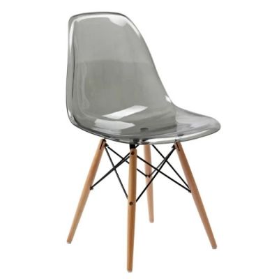 ESPACE HOME - chaise scandinave transparente-noir
