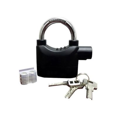 Cadenas alarme - Avec sirène de sécurité - Noir